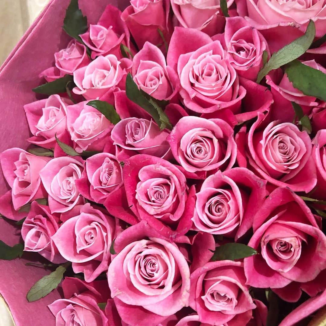 松尾依里佳さんのインスタグラム写真 - (松尾依里佳Instagram)「美しいバラの贈り物💖いつもお世話になっている#ネオジャパン さまからのお祝いのお花束🌹とっても良い香りで幸せすぎます🥰💓 #いつも本当にありがとうございます #お心遣い感謝申し上げます #デスクネッツネオ #desknetsneo #rose #birthdaypresent」1月14日 19時05分 - erika.matsuo