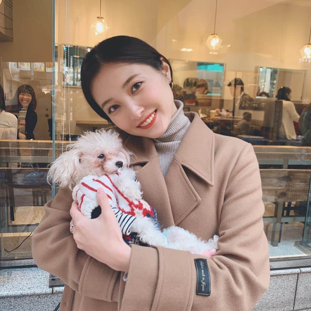 大石絵理のインスタグラム：「保護されているわんちゃんたちに会いに行ってきました🐶🌅 みんな本当にかわいいのに、大きさや、顔のつくり、ちょっとおへそが出ていたり、骨の形がペットショップの決まりと違ったりするだけで処分されてしまうみたいなのです。😢 私がだっこしている子は時々パニックになって痙攣したりおもらししちゃう時があるんだけど、普段はすごくおとなしくて人懐っこいおりこうさんです🙏 いま広尾でバザーも行われています♪ 興味があったらぜひ見てみてくださいね💕 @wanwanhogo」
