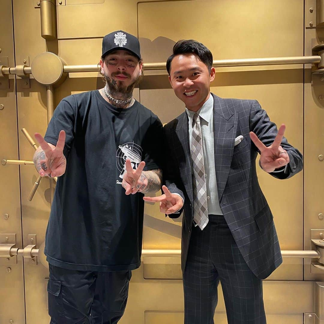 北島康介さんのインスタグラム写真 - (北島康介Instagram)「まさかのマローン氏と @postmalone  日比谷でミーティングしてからぷらっと寄った @mastermind_tokyo で💀」1月14日 16時35分 - kosuke5890