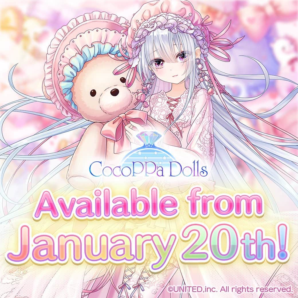 cocoppa officialのインスタグラム：「[Important Announcement] .｡*ﾟ+.*.｡ .｡*ﾟ+.*.｡ ✨Monday, 20th of January✨ 　ﾟ+..｡*ﾟ+ 　ﾟ+..｡*ﾟ+  Sister App "CocoPPa Dolls" is set to be released in 6 days! Let’s get ready! Look forward to release day★  We hope you enjoy #CocoPPaDolls  ーーーーーーーーーーーーーーーー 【重大発表】 .｡*ﾟ+.*.｡ .｡*ﾟ+.*.｡ ✨姉妹アプリ「#CocoPPaDolls」が1月20日 配信決定✨ 　ﾟ+..｡*ﾟ+ 　ﾟ+..｡*ﾟ+  配信開始まであと6日！ 一緒に盛り上げよう！  #ココドル の配信開始をお楽しみに★  #cocoppa #cocoppaplay」