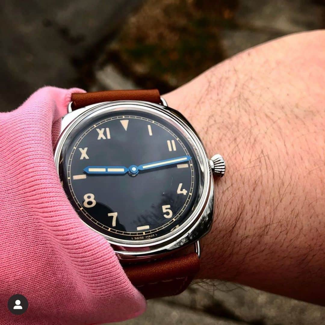 パネライのインスタグラム：「The #Panerai #PAM249 pretty much always puts a smile on my face. Winner in so many ways. Pic by @b_g_wood #paneraicentral」