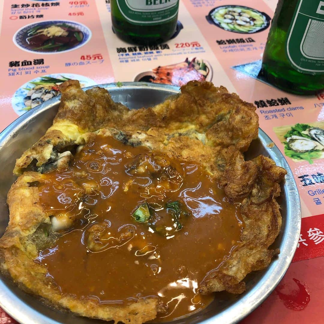 悠以さんのインスタグラム写真 - (悠以Instagram)「#台湾 #牡蠣オムレツ #1人で食べた」1月14日 23時44分 - yui.yuicomp