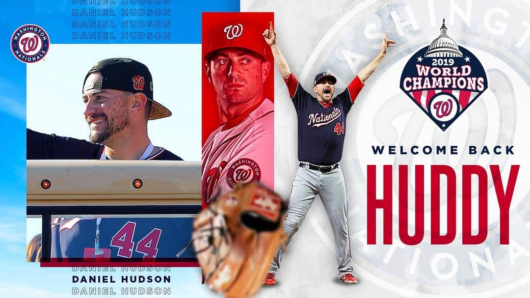 ワシントン・ナショナルズさんのインスタグラム写真 - (ワシントン・ナショナルズInstagram)「The World Series champion Washington Nationals have re-signed World Series champion RHP Daniel Hudson.」1月15日 0時59分 - nationals