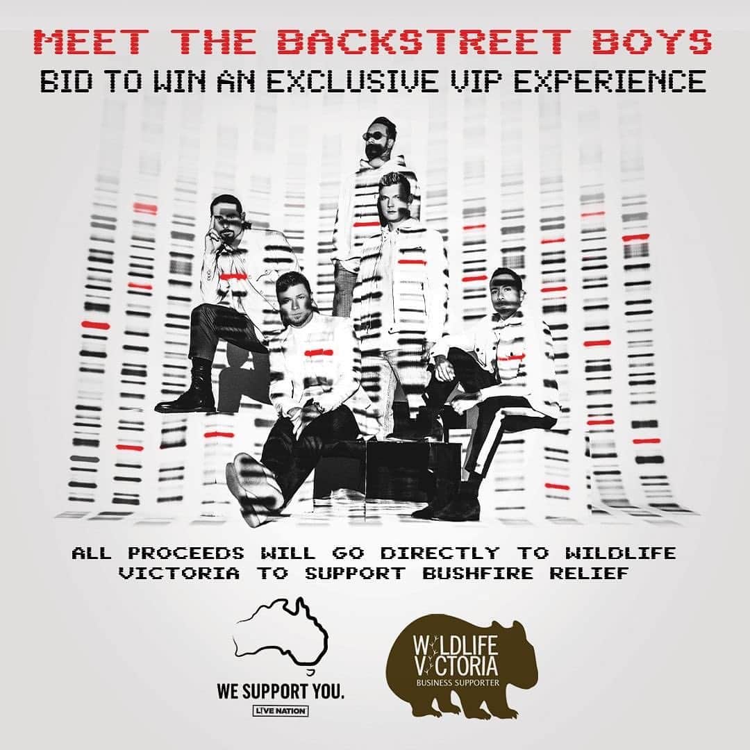 backstreetboysさんのインスタグラム写真 - (backstreetboysInstagram)「We’re auctioning VIP Meet & Greets for our Sydney and Melbourne shows on our DNA World Tour. All proceeds will benefit those affected by the Australian bushfires ❤️ Our hearts are with everyone over there. Praying for relief 🙏🏼 Link in story」1月15日 5時01分 - backstreetboys