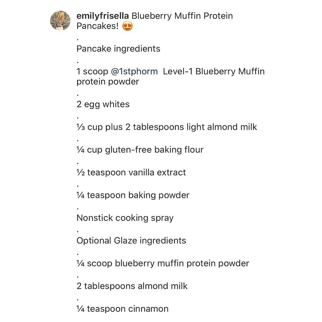 エミリー・シアーズさんのインスタグラム写真 - (エミリー・シアーズInstagram)「Protein isn’t always about shakes! 🥞 @1stphorm level-1 comes in so many flavours you can use it to make pretty much anything your heart desires 😋 .  This #blueberrypancakes recipe from @emilyfrisella is to die for! Swipe for the recipe, and follow her - she’s the master of healthy meal ideas! 👩🏼‍🍳 . #iam1stphorm #healthyfood #pancakes #treat #yummy」1月15日 5時07分 - emilysears