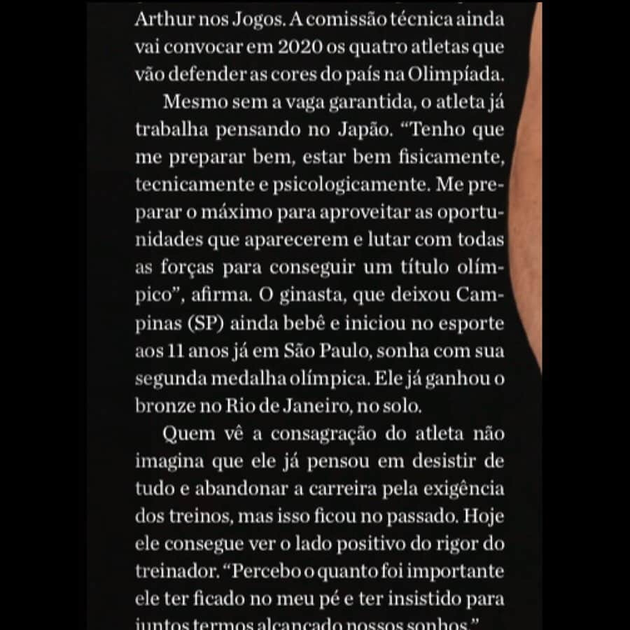 アルトゥール・オヤカワ・マリアノさんのインスタグラム写真 - (アルトゥール・オヤカワ・マリアノInstagram)「A nova edição da @forbesbr chegou às bancas com a lista dos #Under30 . Fui selecionado junto com uma galera de peso e de reconhecimento nacional. São diversas áreas, cada um representando o seu segmento. E o esporte não ficou de fora! Obrigado @forbesbr por dar um espaço tão relevante à Ginástica Artística. Essa é uma extensão dos trabalhos realizados em 2019, e que irão progredir com muito sucesso e pé direito em 2020! • • Dedico este reconhecimento aos meus colegas de treino, equipe técnica e staff. Agradeço aos meus patrocinadores e apoiadores que me ajudam a fazer tudo isso acontecer. Este é mais um incentivo para seguir trabalhando e acreditando que tudo é possível! • • • #EsporteClubePinheiros #ComitêOlimpicoBrasileiro #COB #TimeBrasil  #Caixa #Cbg #BolsaPodio  #Petrobras #TimePetrobras #Fab #ForçasNoEsporte #Cda #CBC  #TimeAjinomoto #AminoVital #RpFelipePaulino #OTD #OlimpiadaTodoDia」1月15日 8時50分 - arthurnory