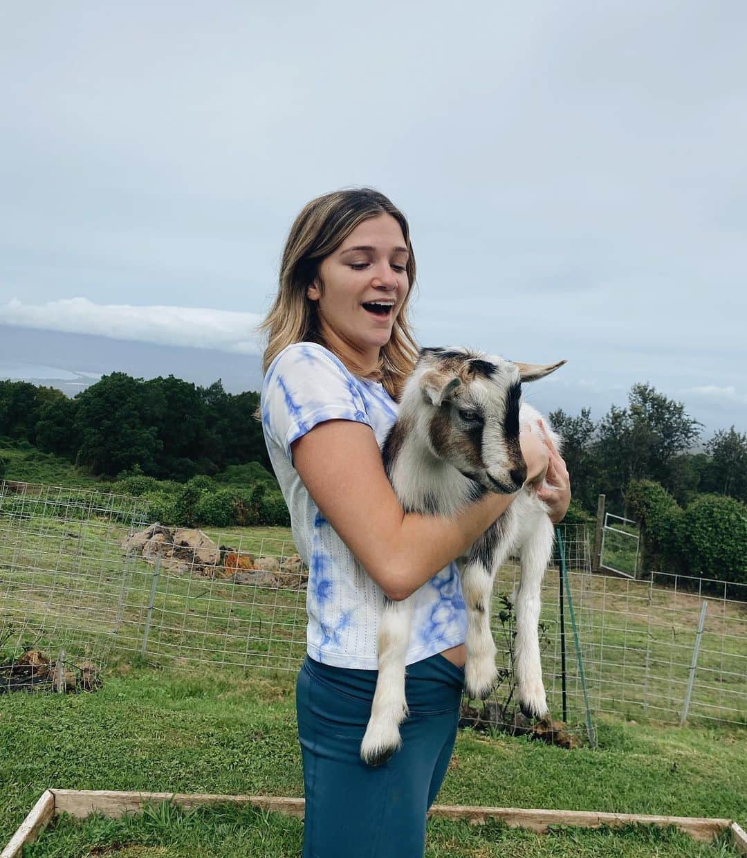 Monica Churchのインスタグラム：「If you’re going to try yoga for the first time you might as well add some goats to the mix!」