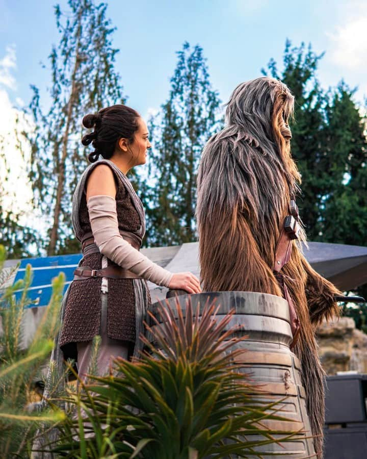 ディズニーランドさんのインスタグラム写真 - (ディズニーランドInstagram)「Rey and Chewie can’t wait for Star Wars: Rise of the Resistance this Friday! Are you #ResistanceReady? (📷: @themeparktography)」1月15日 9時01分 - disneyland