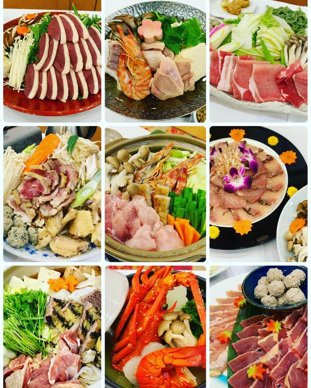 常盤よしこのインスタグラム：「昨日の夜美鍋キャンペーンの試食会 なんと！！ お鍋を9種類も食べたんです。笑 私の底無しの胃袋にびっくりです。 どれも本当に美味しかった❤️ 天草市内の20のホテルや施設でまだまだメニューがあるそう！！ すごー！！！！！ 天草は海の幸はもちろん、 山の幸も素晴らしいー！！！ 熊本に生まれて良かった❤️ 令和2年2月29日まで  #夜美鍋#夜美鍋キャンペーン#天草グルメ」