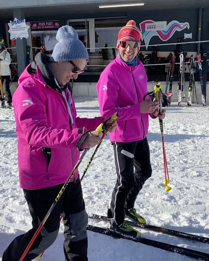 パトリック・チャンのインスタグラム：「What an experience to be Ski Mountaineering in the alps of Switzerland after it’s debut here @lausanne2020 - It’s back after 72 years🤘🏼- Thank you @yannickecoeur for teaching me the ropes. 📸: @kimlucine」