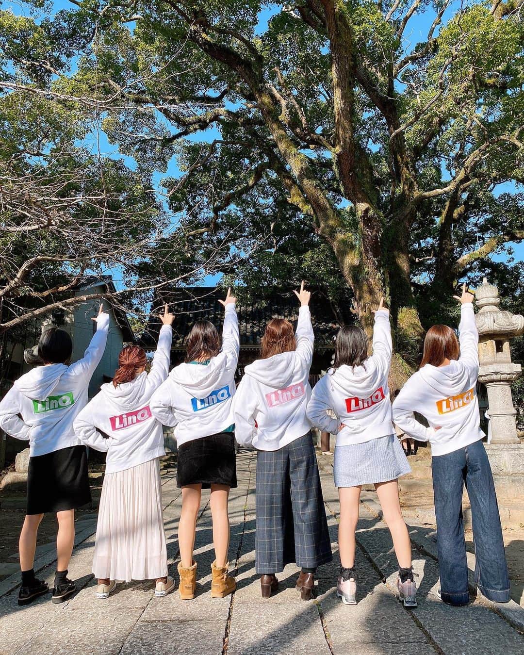 のインスタグラム：「#LinQ #吉川千愛　#こんにちあ #あいんちゅ　#鳥飼八幡宮」