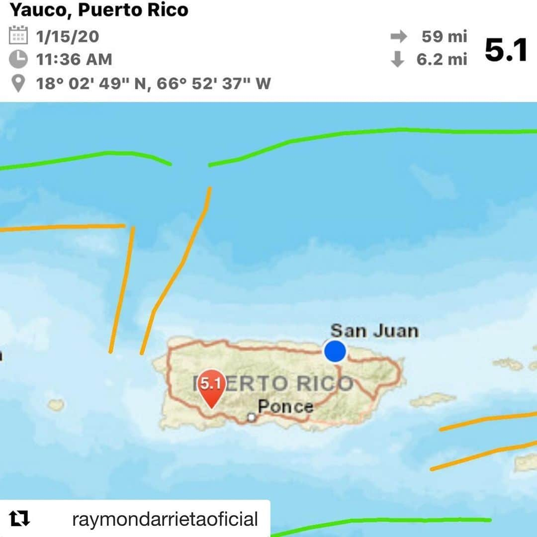 ロゼリン・サンチェスさんのインスタグラム写真 - (ロゼリン・サンチェスInstagram)「And yet another one... hasta cuando?? This time in the beautiful town of Yauco but was felt all the way in San Juan as well.  Esto es una pesadilla... Puerto Rico needs  help, support, prayers and attention.」1月16日 1時19分 - roselyn_sanchez