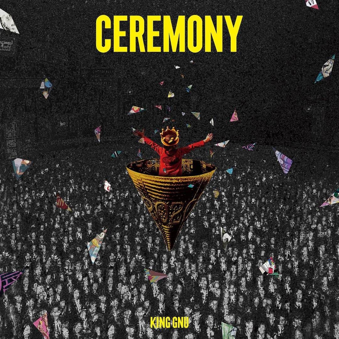 新井和輝のインスタグラム：「King Gnuニューアルバム CEREMONY 無事にリリースしました！  長かった。出来た実感も全くなかった。 けど、やっとこふつふつと思いが煮えたぎってなんとも言えない感情になって とかく言葉にはし難いけど、みんなに長く愛されるアルバムにこれからなっていったら嬉しいです。  アートワークは @daikitsuneta  @shu.sasaki  @makotoarai_  @aratawillsmithsekuharanuclear  いつも最高なクリエイションを有難う。」