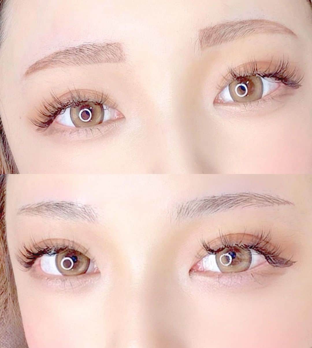 のインスタグラム：「目元ドアップ通りまーす👀✨ すっごい気になってた眉毛アートメイクを @m_beauty.clinic でしてきました👏 これでメイクもだいぶ楽になるなあ🥺 上はデザインを下書きした画像で下は完成画像✨✨ほぼ眉毛ない人間だけど自然すぎてどこがアートなのかわからなくない？🤣✨✨👏👏 数回通って色素定着させていくんだよー🥰一回目は細めに入れてみた✨ #アートメイク眉 #アートメイク #アートメイク眉毛 #眉毛アートメイク #新宿 #エムビューティクリニック #眉毛メイク #眉毛サロン #目元メイク #メイク」