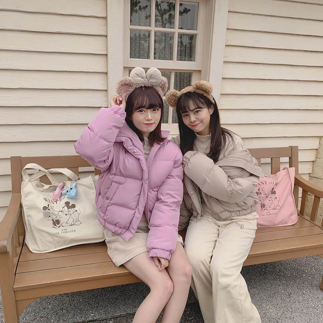 本間日陽さんのインスタグラム写真 - (本間日陽Instagram)「* @areeam_official で りかちゃんとだふめいした日🐻💌！ #過去pic #areeam #areeamコーデ #areeam_disney」1月16日 22時25分 - hinata_homma1110