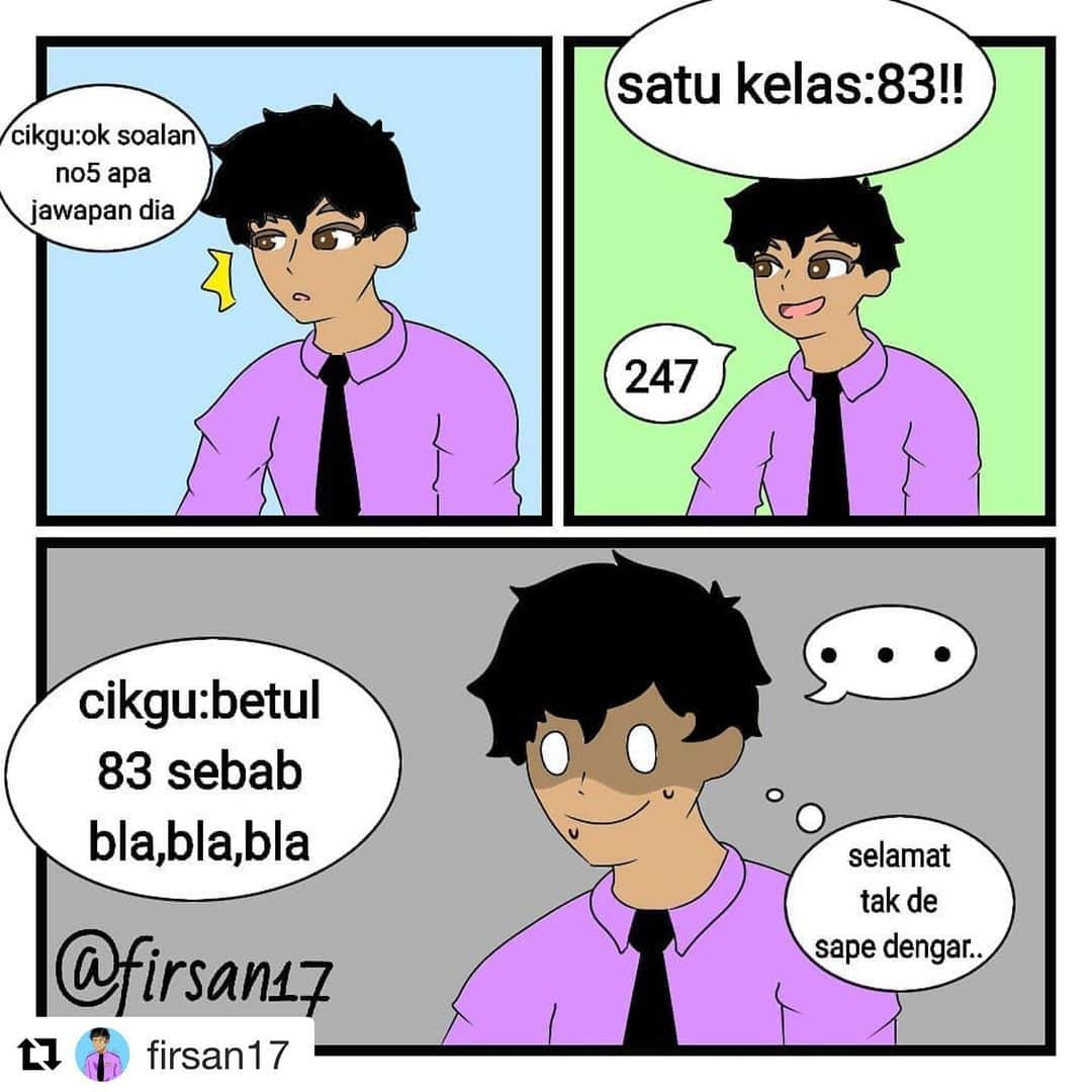 Koleksi Komik Malaysiaさんのインスタグラム写真 - (Koleksi Komik MalaysiaInstagram)「#Repost @firsan17 with @get_repost ・・・ Selalu kena mcm ni🙂🙂🙂(p/s dh lama x guna medibang 😂) . . . . . .  #firsan17 #firsan17lukis #komikmalaysia #gengkomik #lawak #jawapansalah  #whythishappentome  #why」1月16日 22時39分 - tokkmungg_exclusive