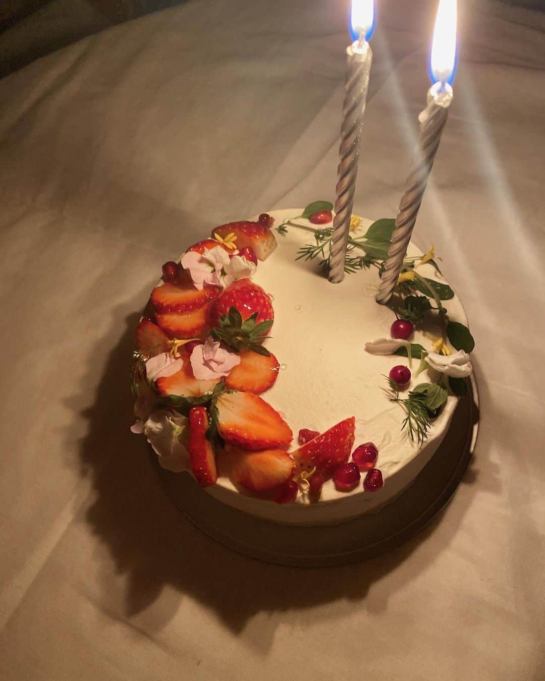目見田早弥子のインスタグラム：「| 🎄 そういえば... 去年のクリスマスケーキを載せ忘れていた🤦🏻‍♀️ キャンドルはDAISOで買ったんですが とっても可愛かったのですごく満足でした◯」