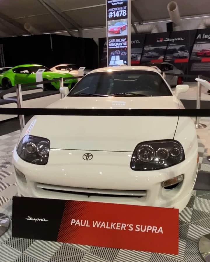 ポール・ウォーカーのインスタグラム：「Swing by the @ToyotaUSA booth at @Barrett_Jackson to see #PaulWalker’s 1998 Supra, and learn more about how you can donate to @PencilsofPromise to support @MeadowWalker in her efforts to build a school in honor of her dad! Details: http://bit.ly/mwpopdonate #TeamPW」