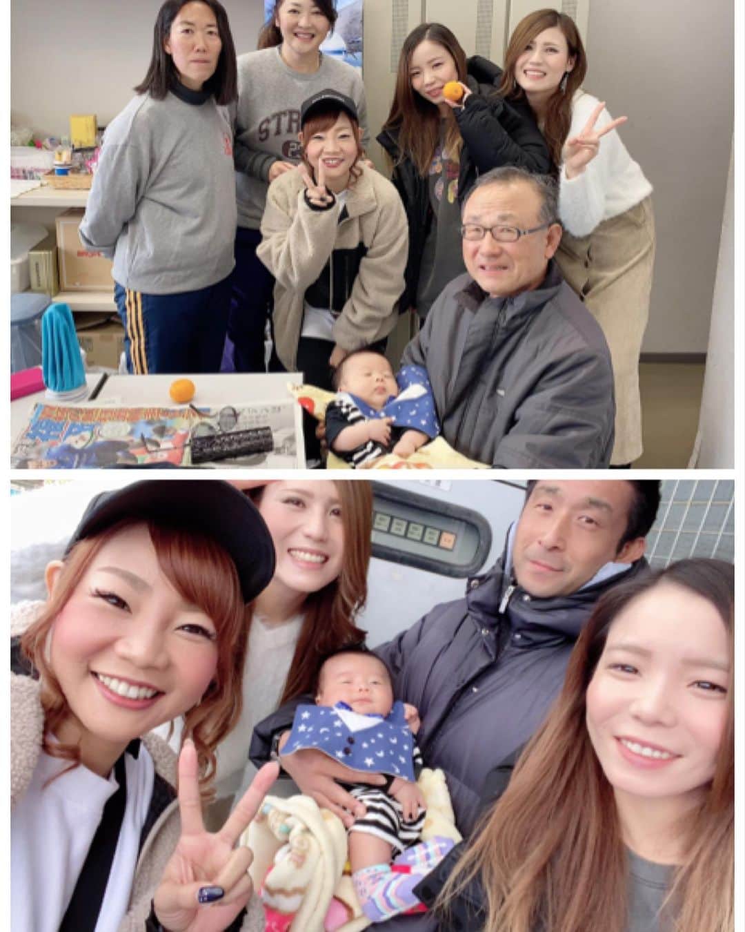 坂井志帆のインスタグラム：「２０２０HAPPY NEW YEAR ✨ 毎年恒例のトリオカウントダウンが無いと年越した気しんかったけど…️💦ww 年末年始ゎ沢山の人にいーっぱい抱っこしてもらえて幸せ翔慎っち〜❤️ お気づきでしょうか？？w １ヶ月とゎ思えぬ育ちぶり…w w え？本当に１ヶ月？？みんなに言われる〜 w w w あの細さどこいった〜🤣❓w お顔もパンパン❣️身体もムチムチ❣️タプタプ二重アゴ❣️ ほっぺ落下注意❣️ww 目も二重なのに肉付きすぎて一重❣️w #2020#年越し#あけおめ#ことよろ#年末年始#正月#抱っこ#ムチムチ#パンパン#翔慎」