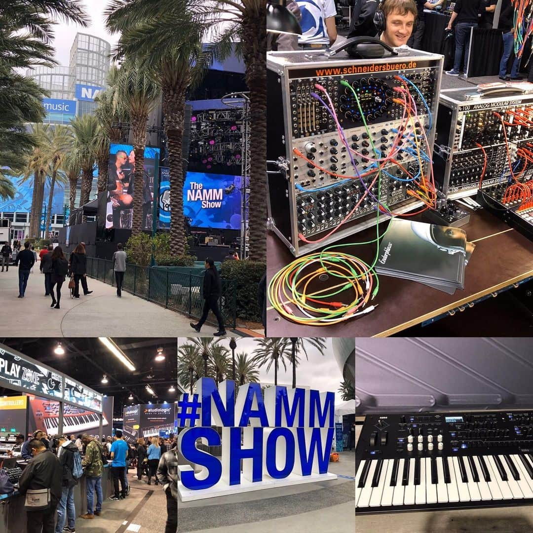 松本晃彦のインスタグラム：「I came to NAMM!  世界最大の楽器ショー、NAMMに行って来た。」