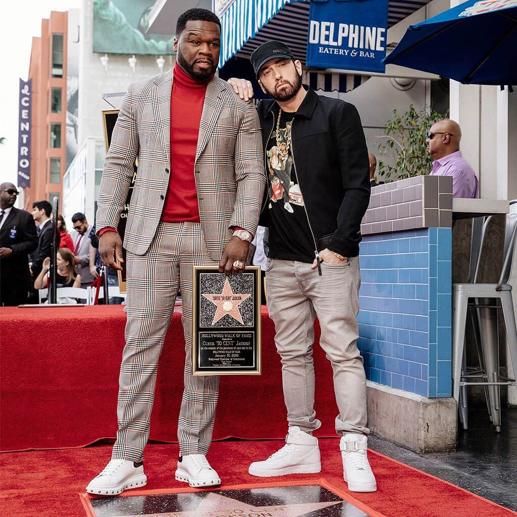 エミネムさんのインスタグラム写真 - (エミネムInstagram)「Yesterday confirmed what me and @drdre already knew back in ’02!  Congrats to @50cent on his Star on the Hollywood Walk of Fame - hit the site to check the video and gallery - Link in bio 📸: @jeremydeputat」2月1日 5時42分 - eminem