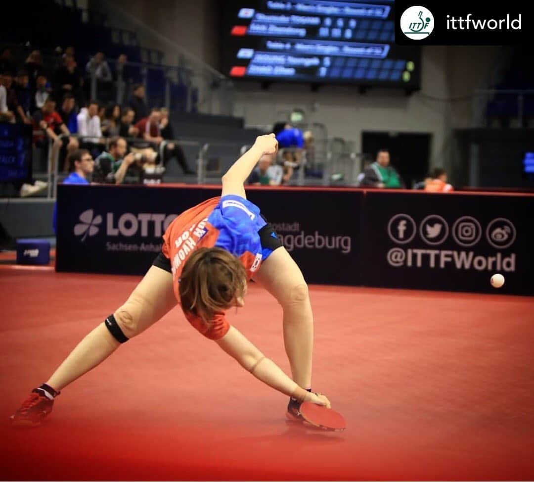 ソ・ヒョウオンさんのインスタグラム写真 - (ソ・ヒョウオンInstagram)「Posted @withregram •  @ittfworld Choppers gotta chop! 🗡  #PhotoOfTheDay 📸 #ITTFWorldTour 🇩🇪 #2020GermanOpen」1月31日 22時15分 - suh_hyowon_