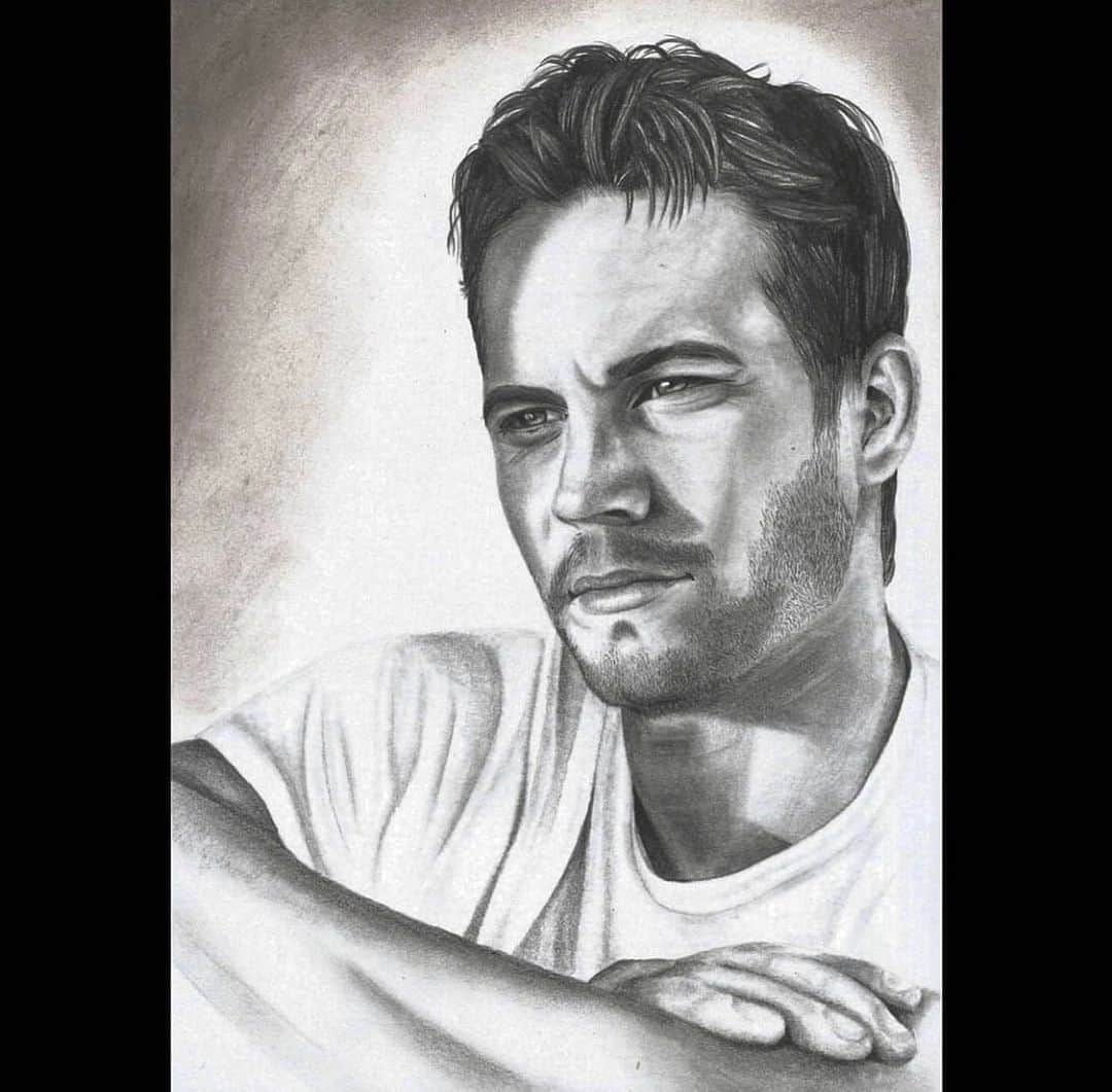 ポール・ウォーカーのインスタグラム：「Amazing #PaulWalkerArt by @kolbakata.  #FanArtFriday #TeamPW」