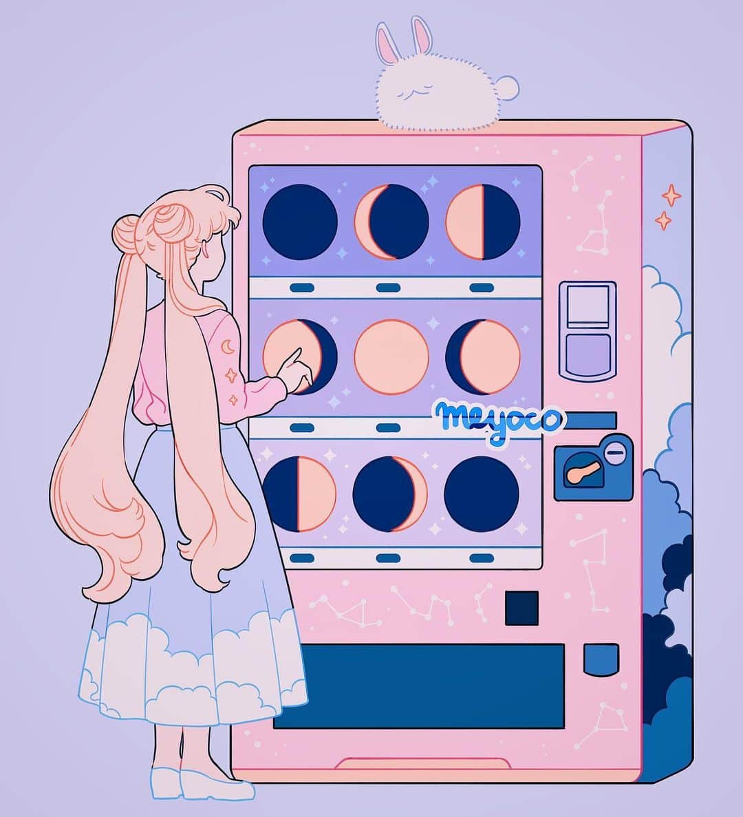 meyocoさんのインスタグラム写真 - (meyocoInstagram)「Moon vending machine 🌙✨」2月1日 1時33分 - meyoco