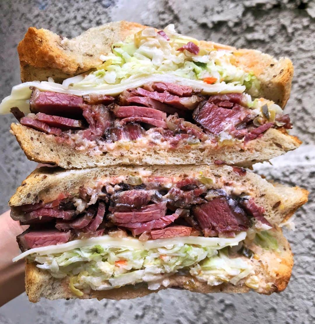 Eater LAさんのインスタグラム写真 - (Eater LAInstagram)「The no.19 may very well be LA’s most iconic sandwich, complete with a mile-high stack of pastrami, Swiss cheese, and coleslaw on twice-baked rye. 📸: Eater LA Instagram editor @kateatsla. Hashtag #eaterla on your best photos for a chance to be featured.」2月1日 2時07分 - eater_la