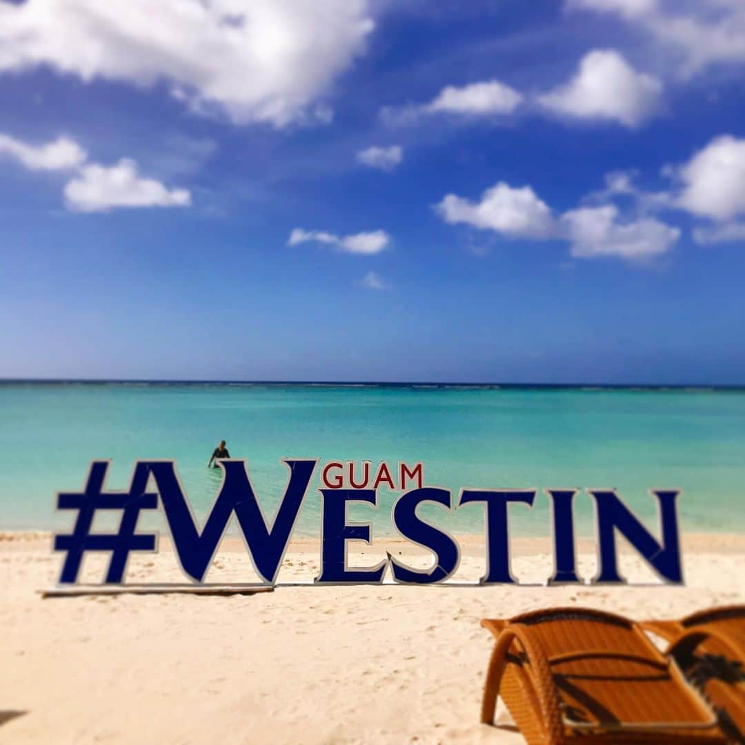 北条かやのインスタグラム：「載せるの遅すぎたけどグアムのビーチ。楽しかった！  #guam #westinhotel #privatebeach」