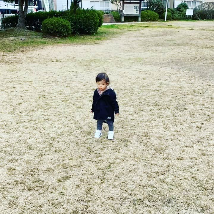 岡田優介のインスタグラム：「散歩day  #1yearoldboy #女の子だと思われることがちらほら #そうかな」