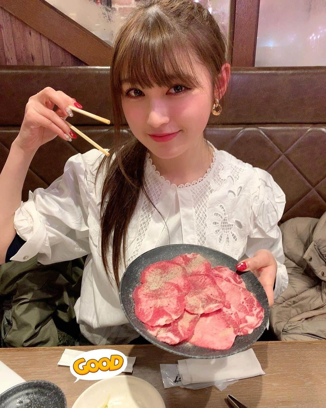 神志那結衣さんのインスタグラム写真 - (神志那結衣Instagram)「タン塩大好き〜♡ #焼肉　#タン塩　#塩タン　#love #meat #yakiniku」1月17日 21時10分 - jiina27