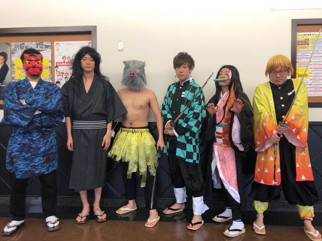 羽尻紘規のインスタグラム：「モトナリ津田さんの5分で 鬼滅の刃の再現をさせて頂きました  雷の呼吸 壱ノ型 霹靂一閃 失礼しました😂😂」