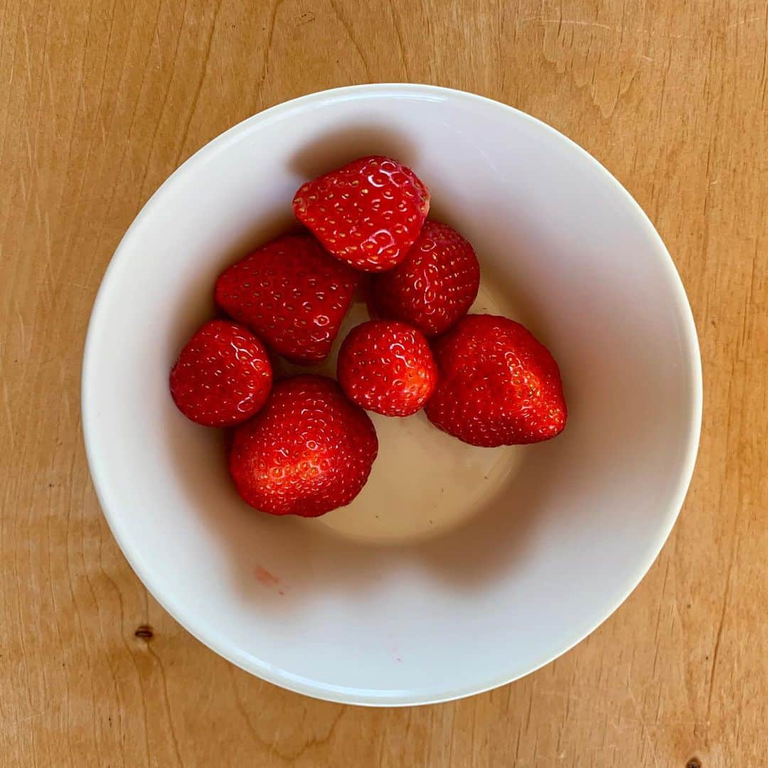 奈良美智さんのインスタグラム写真 - (奈良美智Instagram)「“徒手空拳”  empty handed.  and some foods. rice flour scone & strawberries.」1月17日 15時49分 - michinara3