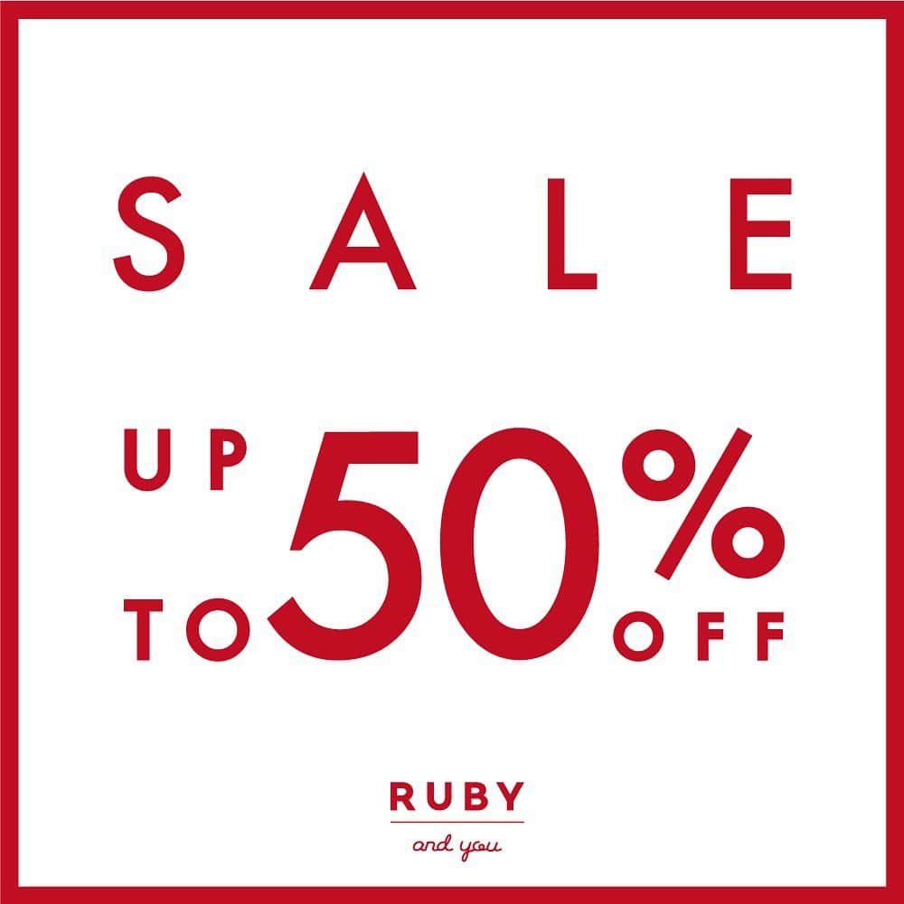 RUBY AND YOUさんのインスタグラム写真 - (RUBY AND YOUInstagram)「SALE . 1/17(金)18:00〜 . システムの関係上、開始時間が前後する場合がございます。予めご了承くださいませ。 #rubyandyou」1月17日 18時50分 - ruby_and_you