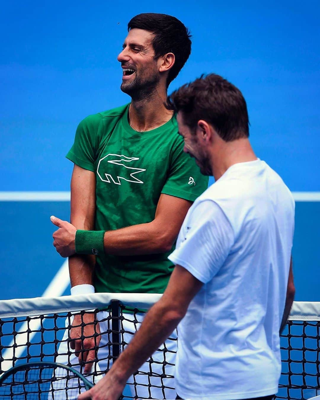 スタニスラス・ワウリンカさんのインスタグラム写真 - (スタニスラス・ワウリンカInstagram)「Caption this ... ? 🗯😏🤣🃏📝♟🎯🔑🚨 @djokernole #practice #friends #fun #laugh #enjoy #joke #joker」1月17日 18時57分 - stanwawrinka85