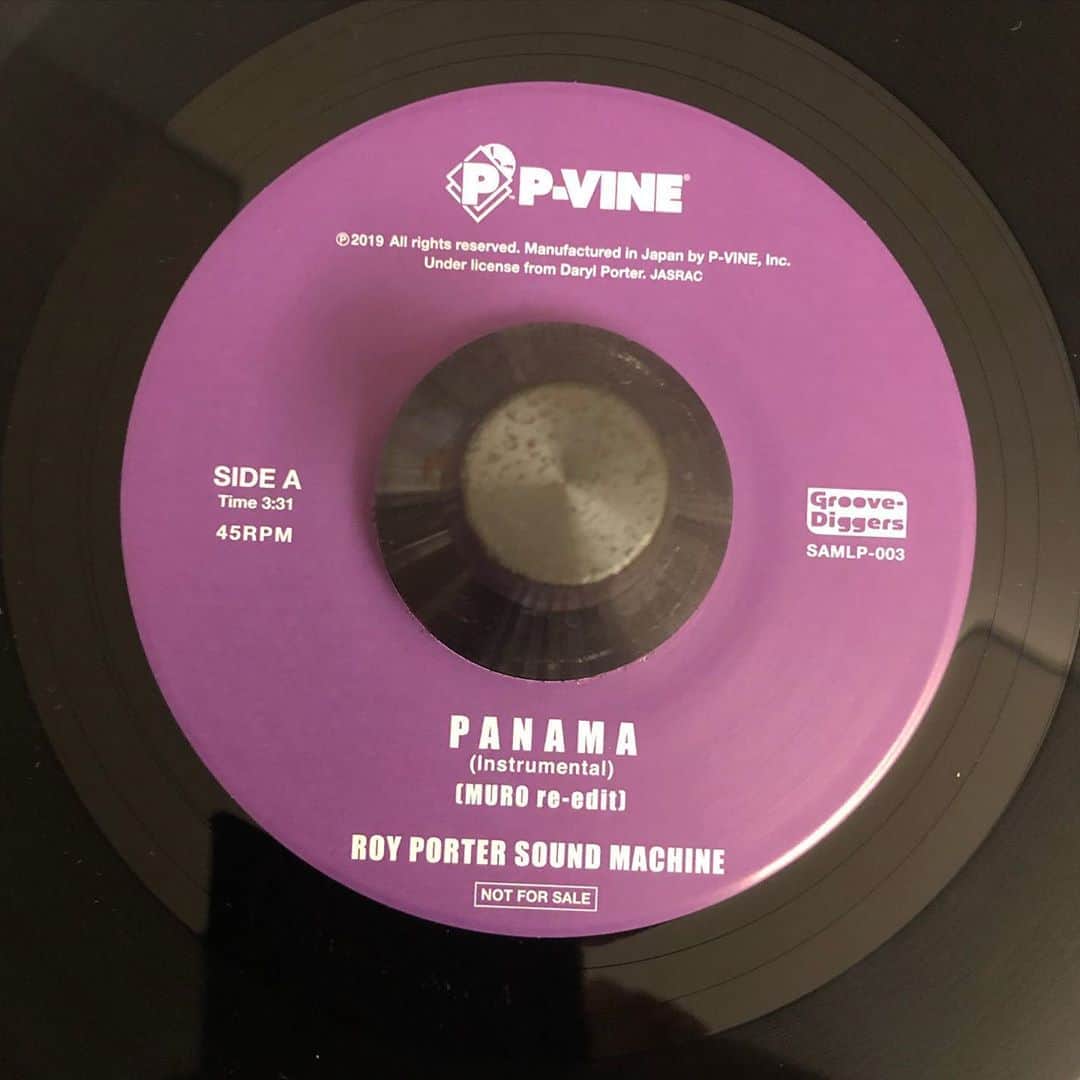 のインスタグラム：「PANAMA (Instrumental〜MURO re-edit〜) / Roy Porter Sound Machine @p_vine_hiphop  #45friday #p_vine  #groovediggers  #diggingroovediggers  #royportersoundmachine  #panama #muroreedit」