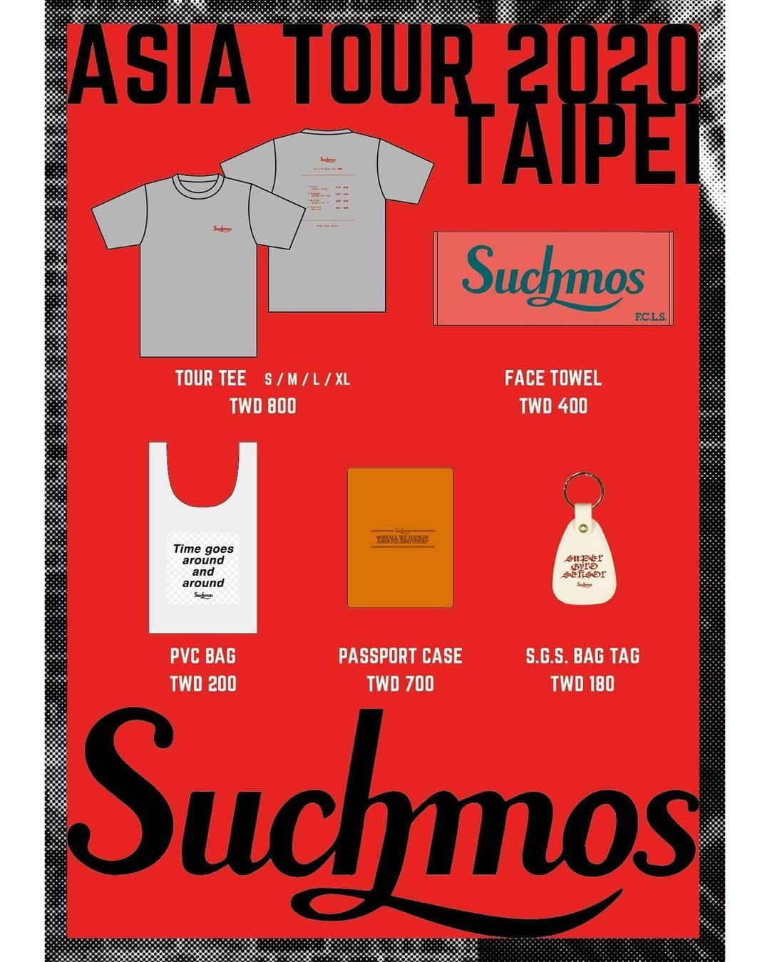 Suchmosさんのインスタグラム写真 - (SuchmosInstagram)「Suchmos ASIA TOUR 2020‬ . ‪【Taipei GOODS】‬ 官方周邊公佈！‬ ‪門票火熱售賣中！‬ ‪讓我們在會場相見吧。‬ . #scmASIA #Suchmos‬ ‪#Taipei ‬」1月17日 19時51分 - scm_japan