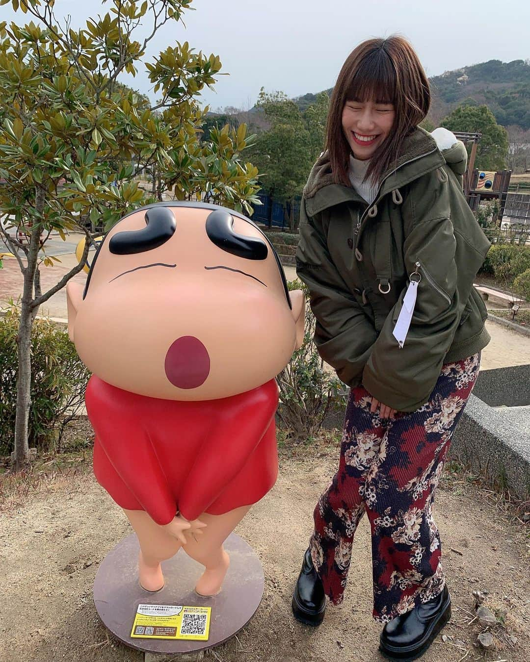 石田優美さんのインスタグラム写真 - (石田優美Instagram)「﻿ ﻿ ﻿ ﻿ ラスト🤣🤣❤️﻿ ﻿ ﻿ ﻿ #ニジゲンノモリ﻿ #クレヨンしんちゃん」1月17日 19時57分 - yu_mi_1012