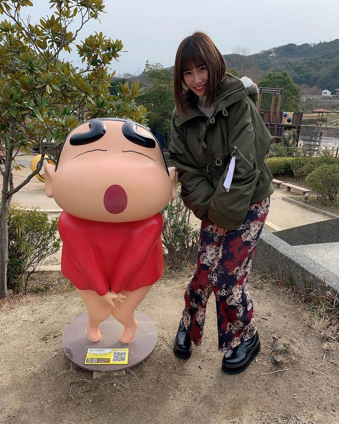 石田優美さんのインスタグラム写真 - (石田優美Instagram)「﻿ ﻿ ﻿ ﻿ ラスト🤣🤣❤️﻿ ﻿ ﻿ ﻿ #ニジゲンノモリ﻿ #クレヨンしんちゃん」1月17日 19時57分 - yu_mi_1012