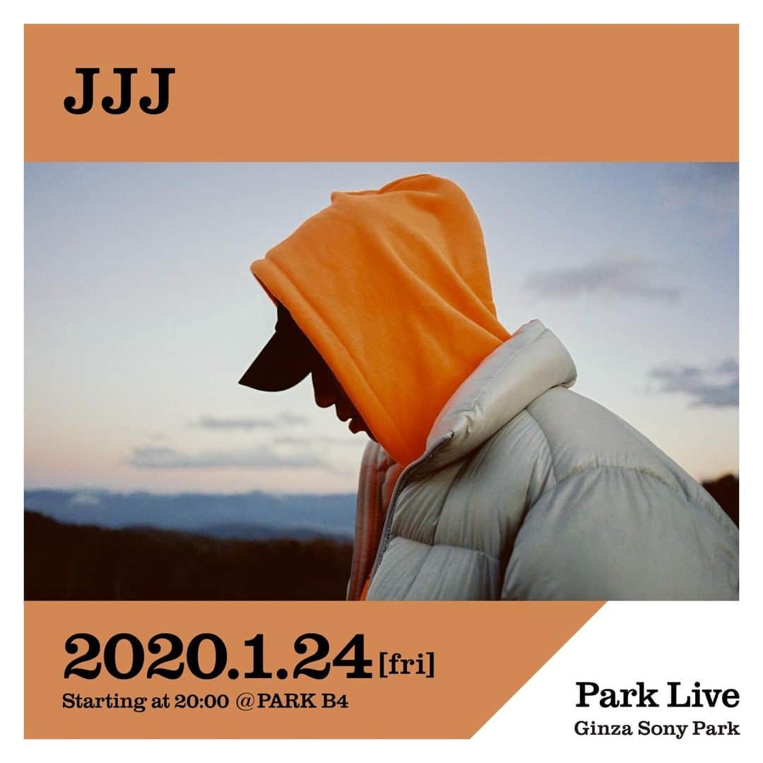 GINZA SONY PARK PROJECTさんのインスタグラム写真 - (GINZA SONY PARK PROJECTInstagram)「[Park Live]1月24日（金）20:00～は、JJJ によるPark Live。 ⁠ Instagramでライブ配信も予定しています。⁠ 日時：2020年1月24日（金）20:00～20:30予定⁠ 場所：PARK B4/地下4階⁠ ※「"BEER TO GO" by SPRING VALLEY BREWERY」でワンオーダーをお願いします。⁠ 出演者：JJJ⁠ ⁠ @__j_j_j__ #JJJ #ginzasonypark #銀座ソニーパーク #GS89 #parklive #parkliveartist #ginza #銀座 #ライブ #live #tokyo⁠ ⁠ JJJ⁠ 1989年、川崎出身のトラックメイカー／プロデューサー、MC、DJ。⁠ febb as Young Mason、KID FRESINOと共に結成したFla$hBackSのデビューアルバム『FL$8KS』を2013年にリリースし話題になる。2014年11月に『Yacht Club』でソロデビュー。以降、国内外数多くのアーティストへのトラック提供と客演を行う。⁠ 昨年12月には、北里彰久（Alfred Beach Sandal）によるラテンギターを大胆にフィーチャーして制作された待望の新曲｢flame｣を緊急リリース。 Park Liveでは、日本のHIPHOPシーンを牽引するJJJの情緒的かつ独自なサウンドをお楽しみください。」1月17日 20時01分 - ginzasonypark