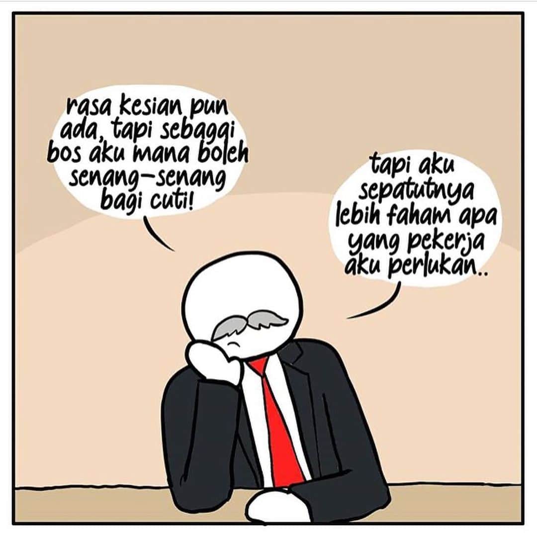 Koleksi Komik Malaysiaさんのインスタグラム写真 - (Koleksi Komik MalaysiaInstagram)「#Repost @mrpikel with @get_repost ・・・ CUTI⁣ ⁣⁣⁣⁣⁣⁣⁣⁣⁣⁣⁣⁣⁣⁣⁣⁣⁣⁣ Bersyukur lah kalau bos anda jenis senang approve cuti.⁣ ⁣ Hai guys, setelah beberapa lama tak post komik, terima lah komik saya yang tak seberapa ni...⁣ ⁣ p/s: aku busy sikit dengan jadual tak menentu ajadi maaf lah ye⁣ ⁣ #komikmalaysia #gengkomikdigital #gengkomik #komiklawak #lawak #komik #kelakar #koleksikomik #komikmelayu #deep #pencurikomik #lawakdeep #lawaking #lawakkeder #lawakhangit #koleksikomik #mrpikel」1月17日 23時16分 - tokkmungg_exclusive
