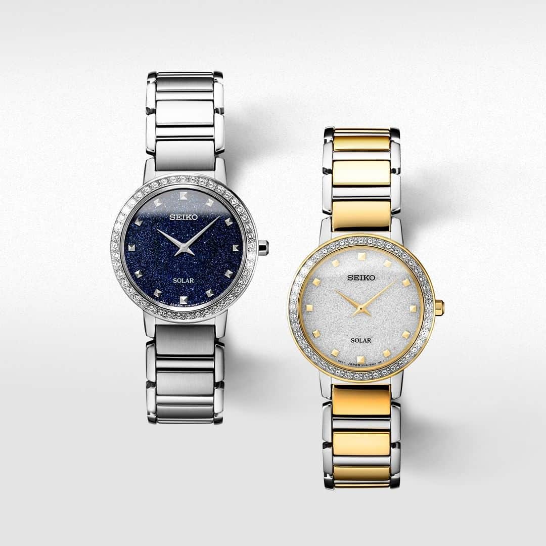 Seiko Watchesさんのインスタグラム写真 - (Seiko WatchesInstagram)「Adorned with a glitter-patterned dial and Swarovski crystals, these elegant timepieces from our women's Essentials collection are a must-have for any winter wardrobe. (Ref. #SUP433 #SUP434)」1月18日 0時01分 - seikowatchusa