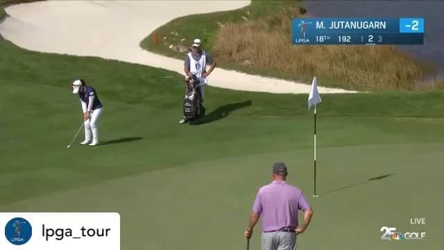 モリヤ・ジュタヌガーンのインスタグラム：「#momoriya : @lpga_tour @mo_moriya finishing her round in style 😎 #DiamondLPGA @golfchannel」
