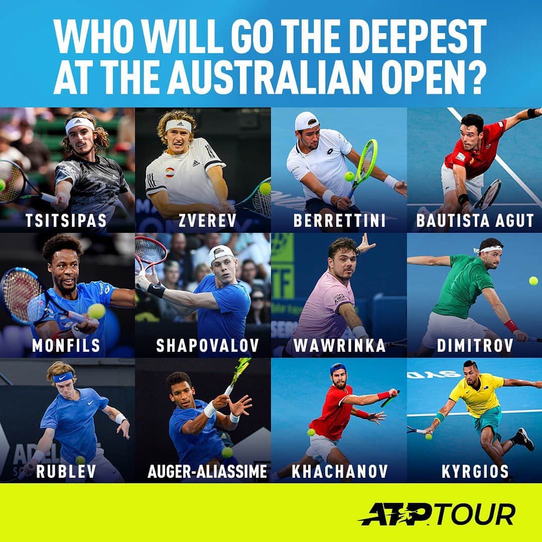 ATP World Tourさんのインスタグラム写真 - (ATP World TourInstagram)「Who’s gonna step up? 🤔 #AusOpen」1月18日 11時04分 - atptour