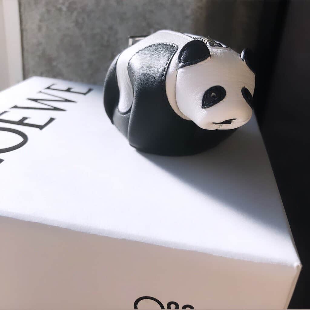 のインスタグラム：「・ 縁起のよい🐼を新年はじめのお買い物に たくさんの福をもたらしてくれますよーに。 🙏🙏🙏 ・ 徹子さんと一緒🤤💕 ・ ・ #loewe  #黒柳徹子」