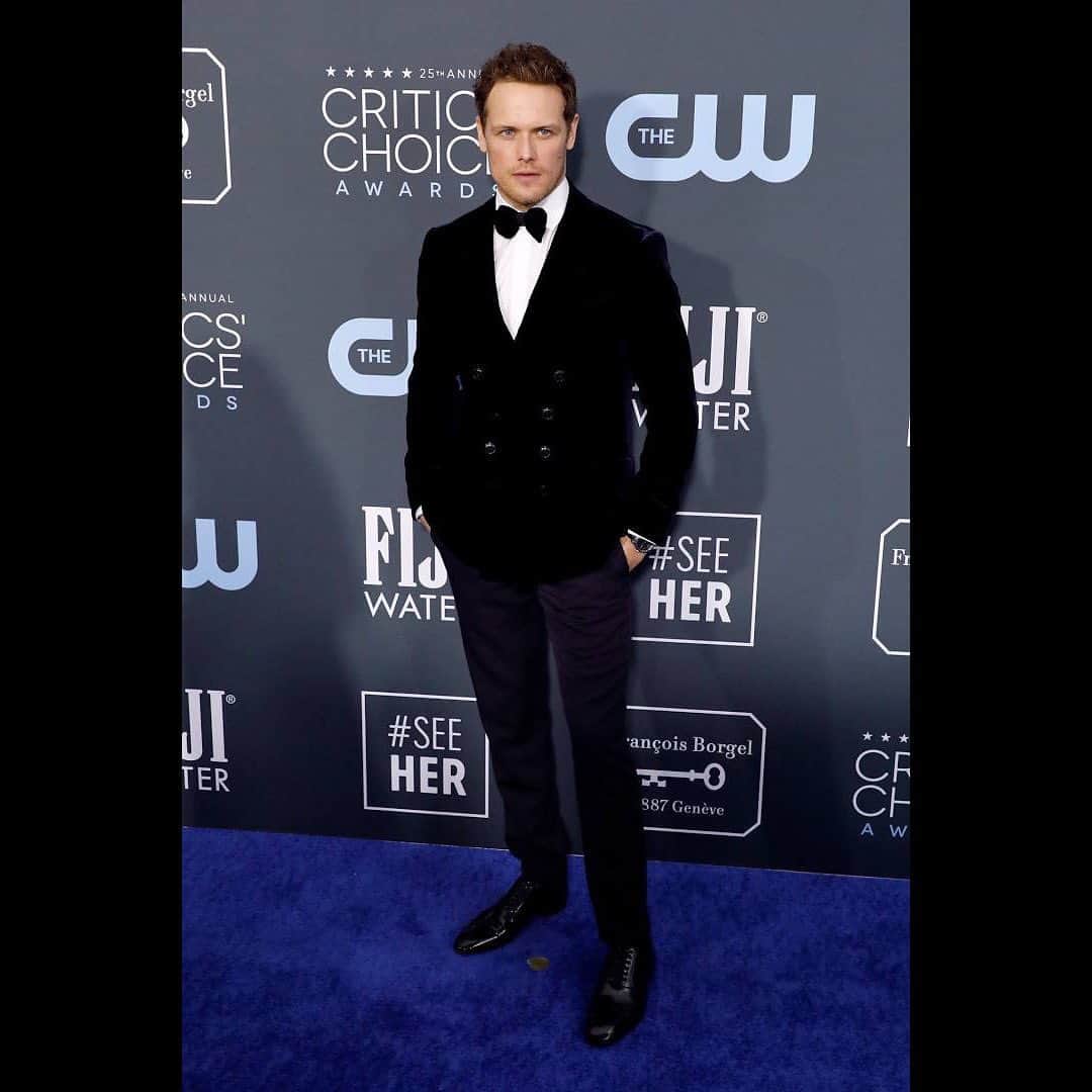 Monty Jacksonのインスタグラム：「@samheughan x Critics Choice #styledbymrmontyjackson」