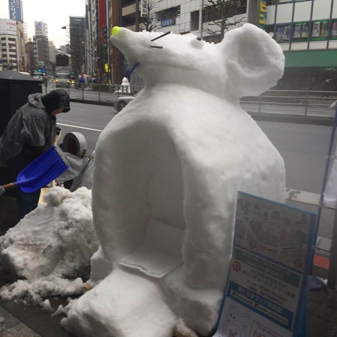 カイヤさんのインスタグラム写真 - (カイヤInstagram)「Snow😃雪 . . . . . . . . . . . #caiya #tokyo #snow #cold #snowman #rat #chinesenewyear #mouse #goodluck #snowphotography #snowy #freezing  #fun #happy #goofy」1月18日 13時08分 - caiya.kawasaki