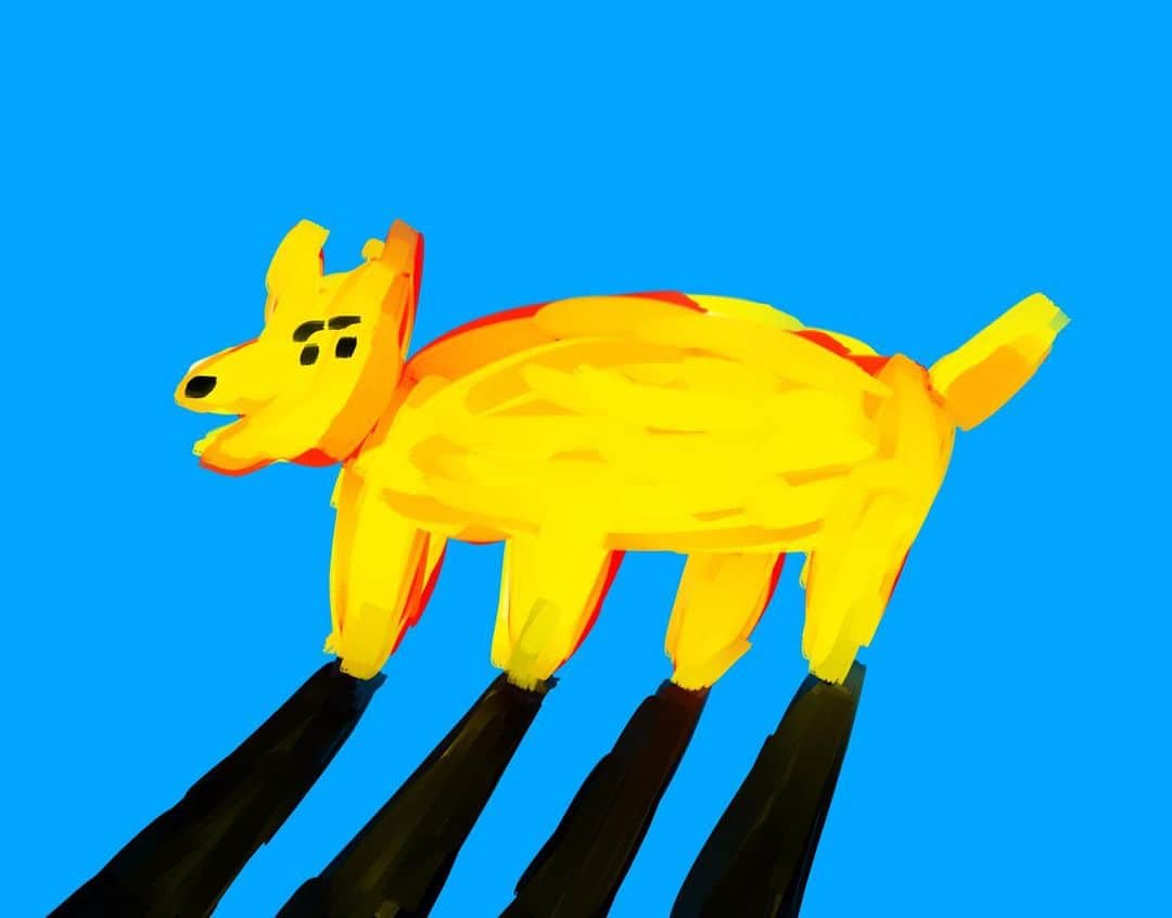 おほしんたろうのインスタグラム：「犬 . . . . . #おほまんが#イラスト#イラストレーター#イラストレーション#犬」