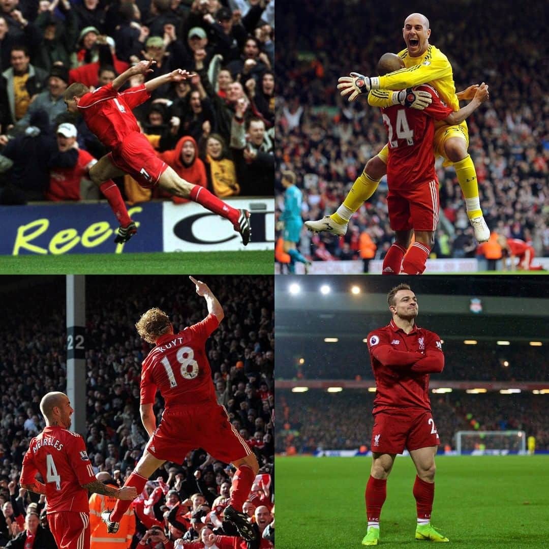リヴァプールFCさんのインスタグラム写真 - (リヴァプールFCInstagram)「What's been your favourite Anfield memory against @manchesterunited? 🤔🔴 #LFC #Liverpool #LiverpoolFC #Anfield」1月19日 2時50分 - liverpoolfc
